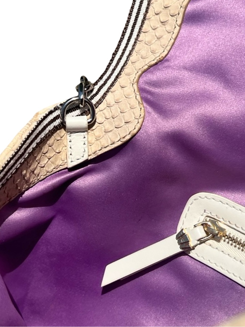 Henri Bendel Exotic Rivington Envelope Clutch Evening Bag - Genuine Watersnake - Picture 6 of 10